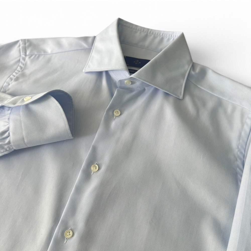 Suitsupply Jort Dress Shirt Men 15 3/4-40 Light Blue Extra Slim Egyptian Cotton